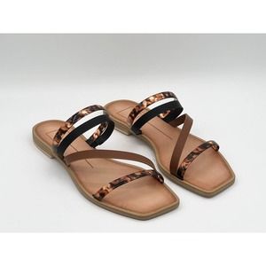New In Box Dolce Vita Isac Tortoise Multi Vinyl Sandals Size US Women 7.5